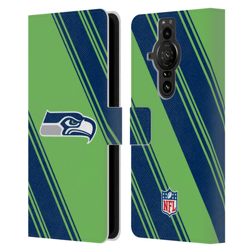 NFL Seattle Seahawks Artwork Stripes Leather Book Wallet Case Cover For Sony Xperia Pro-I