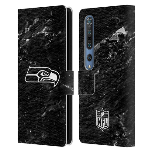 NFL Seattle Seahawks Artwork Marble Leather Book Wallet Case Cover For Xiaomi Mi 10 5G / Mi 10 Pro 5G