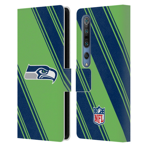 NFL Seattle Seahawks Artwork Stripes Leather Book Wallet Case Cover For Xiaomi Mi 10 5G / Mi 10 Pro 5G
