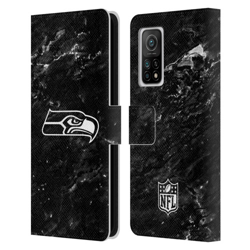 NFL Seattle Seahawks Artwork Marble Leather Book Wallet Case Cover For Xiaomi Mi 10T 5G