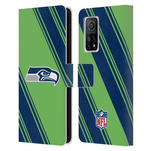 NFL Seattle Seahawks Artwork Stripes Leather Book Wallet Case Cover For Xiaomi Mi 10T 5G