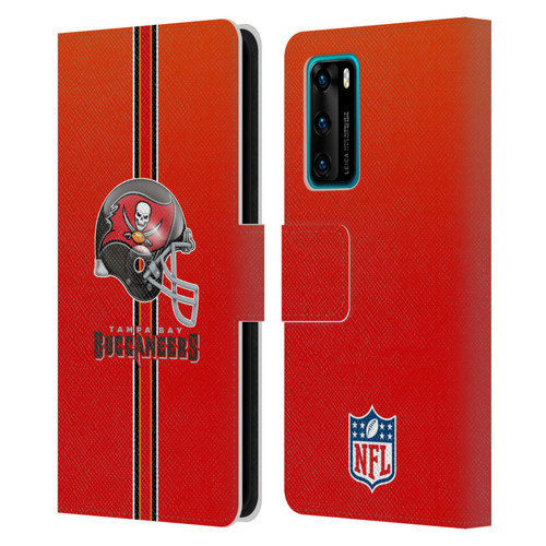 NFL Tampa Bay Buccaneers Logo Helmet Leather Book Wallet Case Cover For Huawei P40 5G
