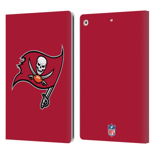 NFL Tampa Bay Buccaneers Logo Plain Leather Book Wallet Case Cover For Apple iPad 10.2 2019/2020/2021