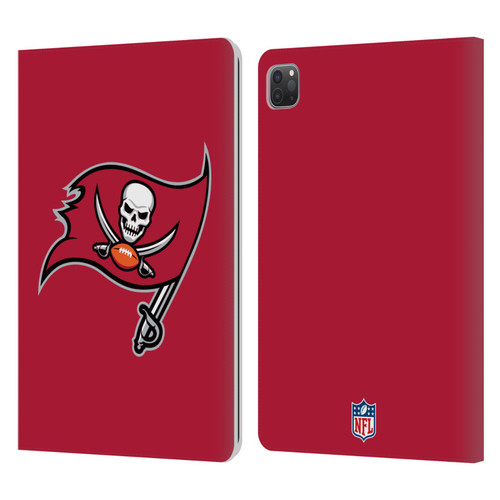 NFL Tampa Bay Buccaneers Logo Plain Leather Book Wallet Case Cover For Apple iPad Pro 11 2020 / 2021 / 2022
