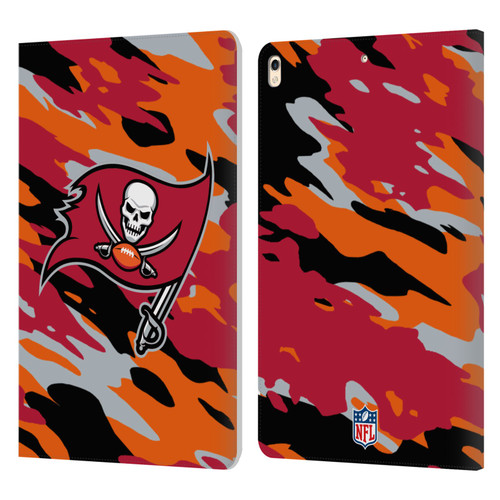 NFL Tampa Bay Buccaneers Logo Camou Leather Book Wallet Case Cover For Apple iPad Pro 10.5 (2017)
