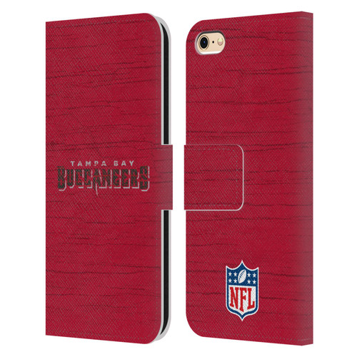 NFL Tampa Bay Buccaneers Logo Distressed Look Leather Book Wallet Case Cover For Apple iPhone 6 / iPhone 6s