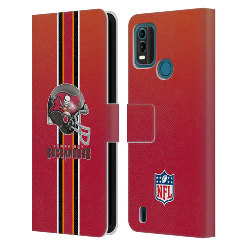 NFL Tampa Bay Buccaneers Logo Helmet Leather Book Wallet Case Cover For Nokia G11 Plus
