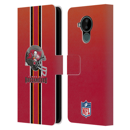 NFL Tampa Bay Buccaneers Logo Helmet Leather Book Wallet Case Cover For Nokia C30