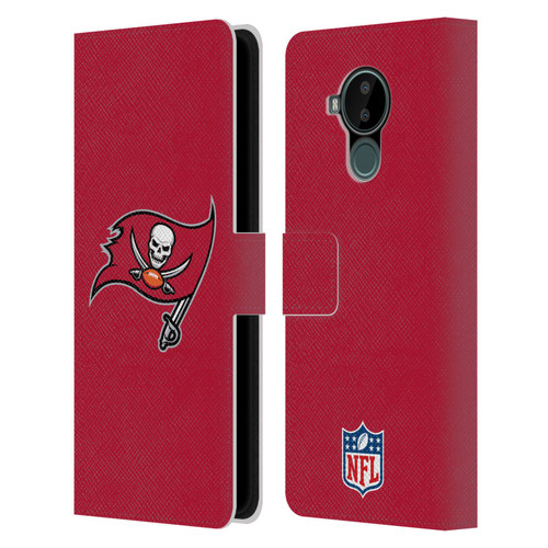 NFL Tampa Bay Buccaneers Logo Plain Leather Book Wallet Case Cover For Nokia C30