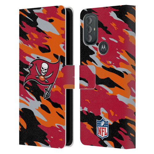 NFL Tampa Bay Buccaneers Logo Camou Leather Book Wallet Case Cover For Motorola Moto G10 / Moto G20 / Moto G30