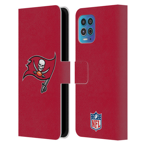 NFL Tampa Bay Buccaneers Logo Plain Leather Book Wallet Case Cover For Motorola Moto G100