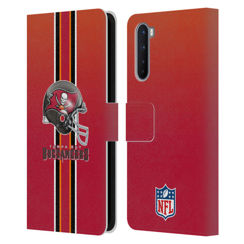 NFL Tampa Bay Buccaneers Logo Helmet Leather Book Wallet Case Cover For OnePlus Nord 5G