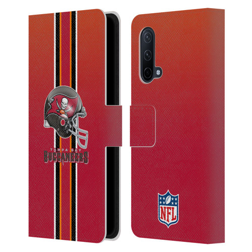 NFL Tampa Bay Buccaneers Logo Helmet Leather Book Wallet Case Cover For OnePlus Nord CE 5G