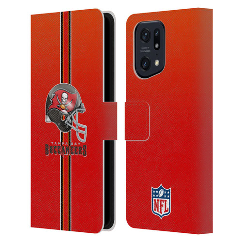 NFL Tampa Bay Buccaneers Logo Helmet Leather Book Wallet Case Cover For OPPO Find X5 Pro
