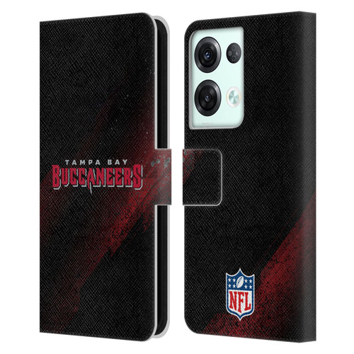 NFL Tampa Bay Buccaneers Logo Blur Leather Book Wallet Case Cover For OPPO Reno8 Pro