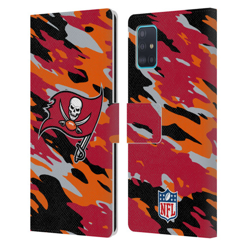 NFL Tampa Bay Buccaneers Logo Camou Leather Book Wallet Case Cover For Samsung Galaxy A51 (2019)