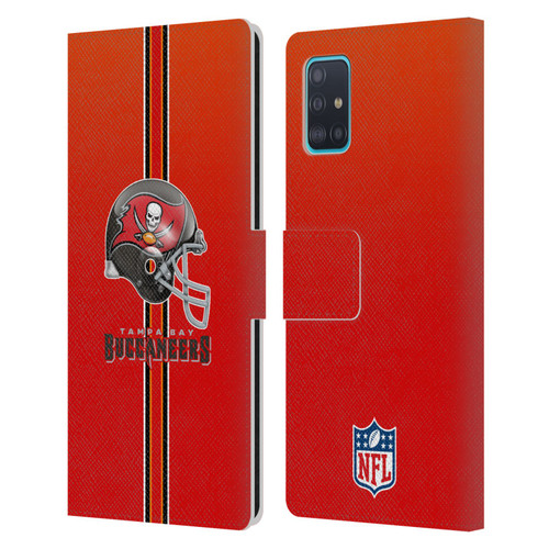 NFL Tampa Bay Buccaneers Logo Helmet Leather Book Wallet Case Cover For Samsung Galaxy A51 (2019)