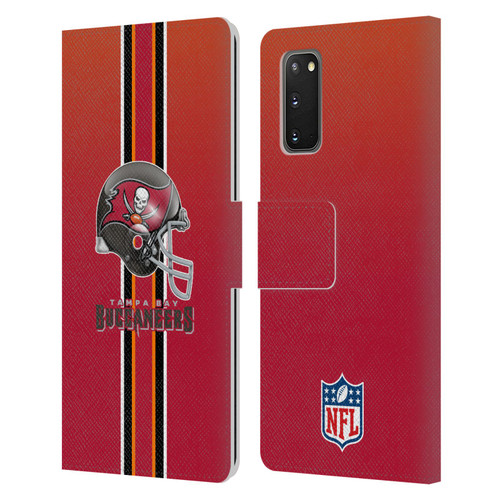 NFL Tampa Bay Buccaneers Logo Helmet Leather Book Wallet Case Cover For Samsung Galaxy S20 / S20 5G