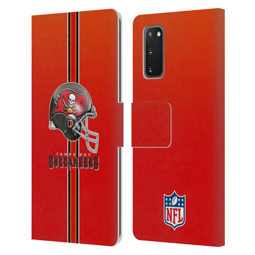 NFL Tampa Bay Buccaneers Logo Helmet Leather Book Wallet Case Cover For Samsung Galaxy S20 / S20 5G