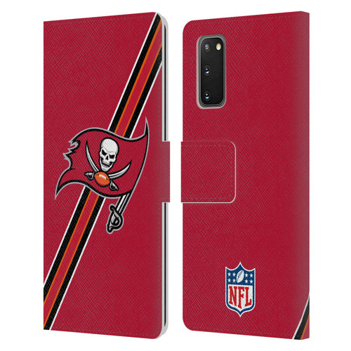 NFL Tampa Bay Buccaneers Logo Stripes Leather Book Wallet Case Cover For Samsung Galaxy S20 / S20 5G