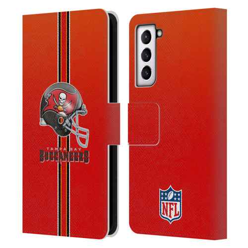 NFL Tampa Bay Buccaneers Logo Helmet Leather Book Wallet Case Cover For Samsung Galaxy S21 5G