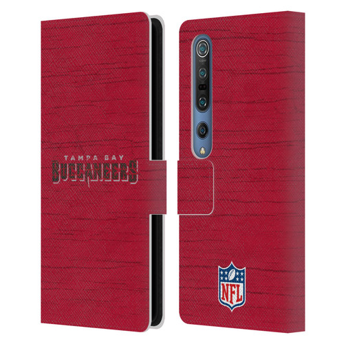 NFL Tampa Bay Buccaneers Logo Distressed Look Leather Book Wallet Case Cover For Xiaomi Mi 10 5G / Mi 10 Pro 5G