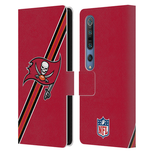 NFL Tampa Bay Buccaneers Logo Stripes Leather Book Wallet Case Cover For Xiaomi Mi 10 5G / Mi 10 Pro 5G