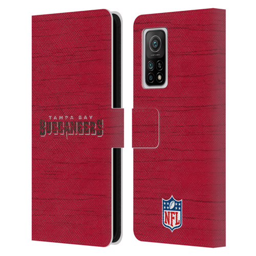 NFL Tampa Bay Buccaneers Logo Distressed Look Leather Book Wallet Case Cover For Xiaomi Mi 10T 5G