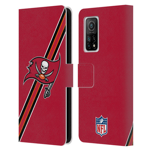 NFL Tampa Bay Buccaneers Logo Stripes Leather Book Wallet Case Cover For Xiaomi Mi 10T 5G