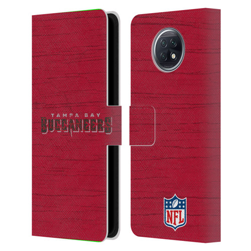 NFL Tampa Bay Buccaneers Logo Distressed Look Leather Book Wallet Case Cover For Xiaomi Redmi Note 9T 5G