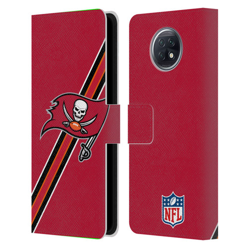 NFL Tampa Bay Buccaneers Logo Stripes Leather Book Wallet Case Cover For Xiaomi Redmi Note 9T 5G