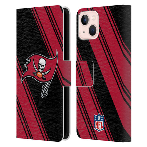 NFL Tampa Bay Buccaneers Artwork Stripes Leather Book Wallet Case Cover For Apple iPhone 13