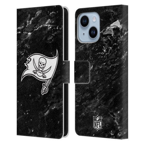 NFL Tampa Bay Buccaneers Artwork Marble Leather Book Wallet Case Cover For Apple iPhone 14 Plus