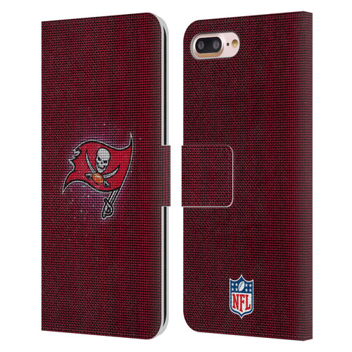 NFL Tampa Bay Buccaneers Artwork LED Leather Book Wallet Case Cover For Apple iPhone 7 Plus / iPhone 8 Plus