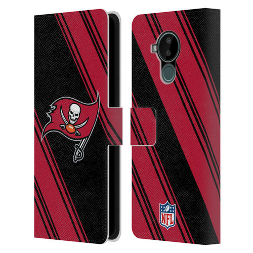 NFL Tampa Bay Buccaneers Artwork Stripes Leather Book Wallet Case Cover For Nokia C30