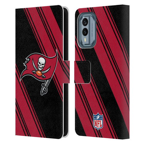 NFL Tampa Bay Buccaneers Artwork Stripes Leather Book Wallet Case Cover For Nokia X30