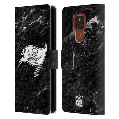 NFL Tampa Bay Buccaneers Artwork Marble Leather Book Wallet Case Cover For Motorola Moto E7 Plus