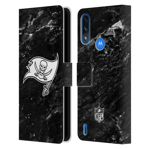 NFL Tampa Bay Buccaneers Artwork Marble Leather Book Wallet Case Cover For Motorola Moto E7 Power / Moto E7i Power