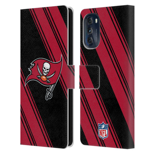 NFL Tampa Bay Buccaneers Artwork Stripes Leather Book Wallet Case Cover For Motorola Moto G (2022)