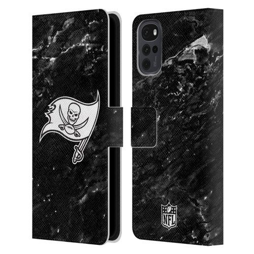 NFL Tampa Bay Buccaneers Artwork Marble Leather Book Wallet Case Cover For Motorola Moto G22