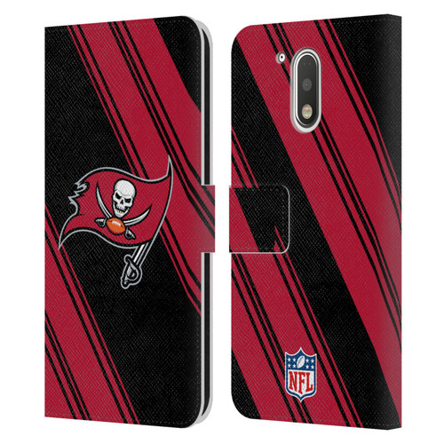 NFL Tampa Bay Buccaneers Artwork Stripes Leather Book Wallet Case Cover For Motorola Moto G41
