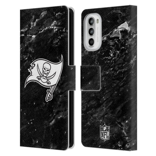 NFL Tampa Bay Buccaneers Artwork Marble Leather Book Wallet Case Cover For Motorola Moto G52