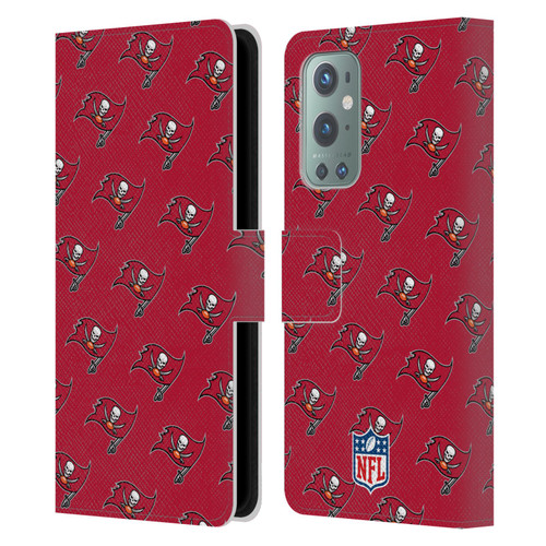 NFL Tampa Bay Buccaneers Artwork Patterns Leather Book Wallet Case Cover For OnePlus 9