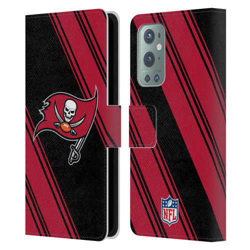 NFL Tampa Bay Buccaneers Artwork Stripes Leather Book Wallet Case Cover For OnePlus 9