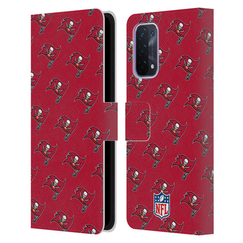 NFL Tampa Bay Buccaneers Artwork Patterns Leather Book Wallet Case Cover For OPPO A54 5G