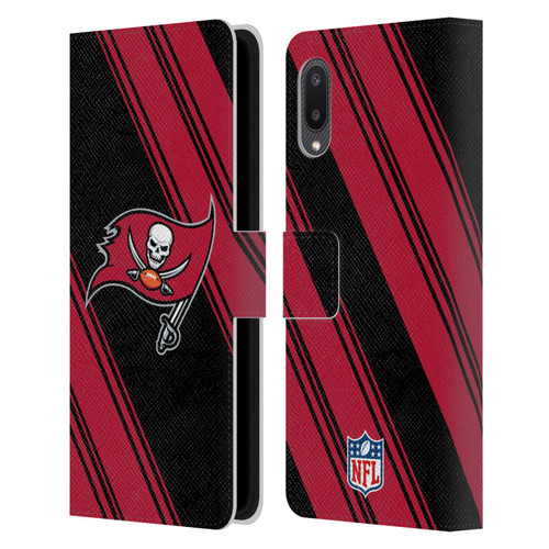 NFL Tampa Bay Buccaneers Artwork Stripes Leather Book Wallet Case Cover For Samsung Galaxy A02/M02 (2021)