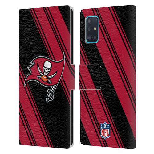 NFL Tampa Bay Buccaneers Artwork Stripes Leather Book Wallet Case Cover For Samsung Galaxy A51 (2019)