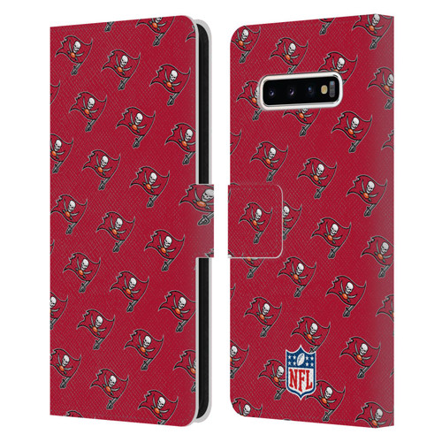 NFL Tampa Bay Buccaneers Artwork Patterns Leather Book Wallet Case Cover For Samsung Galaxy S10+ / S10 Plus