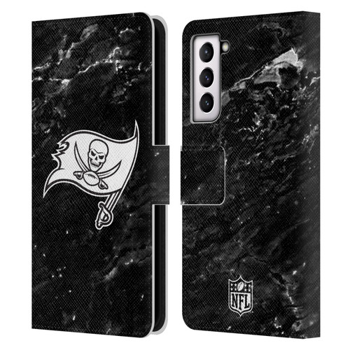 NFL Tampa Bay Buccaneers Artwork Marble Leather Book Wallet Case Cover For Samsung Galaxy S21 5G