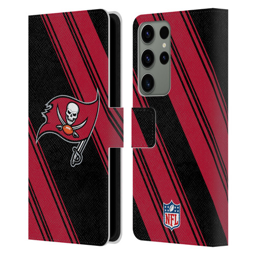 NFL Tampa Bay Buccaneers Artwork Stripes Leather Book Wallet Case Cover For Samsung Galaxy S23 Ultra 5G